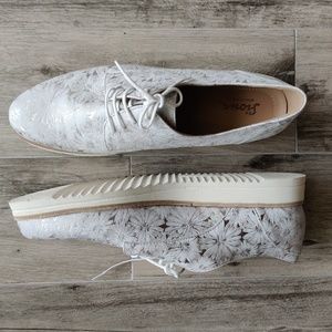 Sioux White Leather Shoes